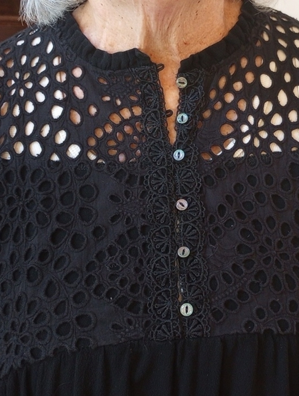 Boutique Black Lace Yoke Tunic - Picture 3 of 4